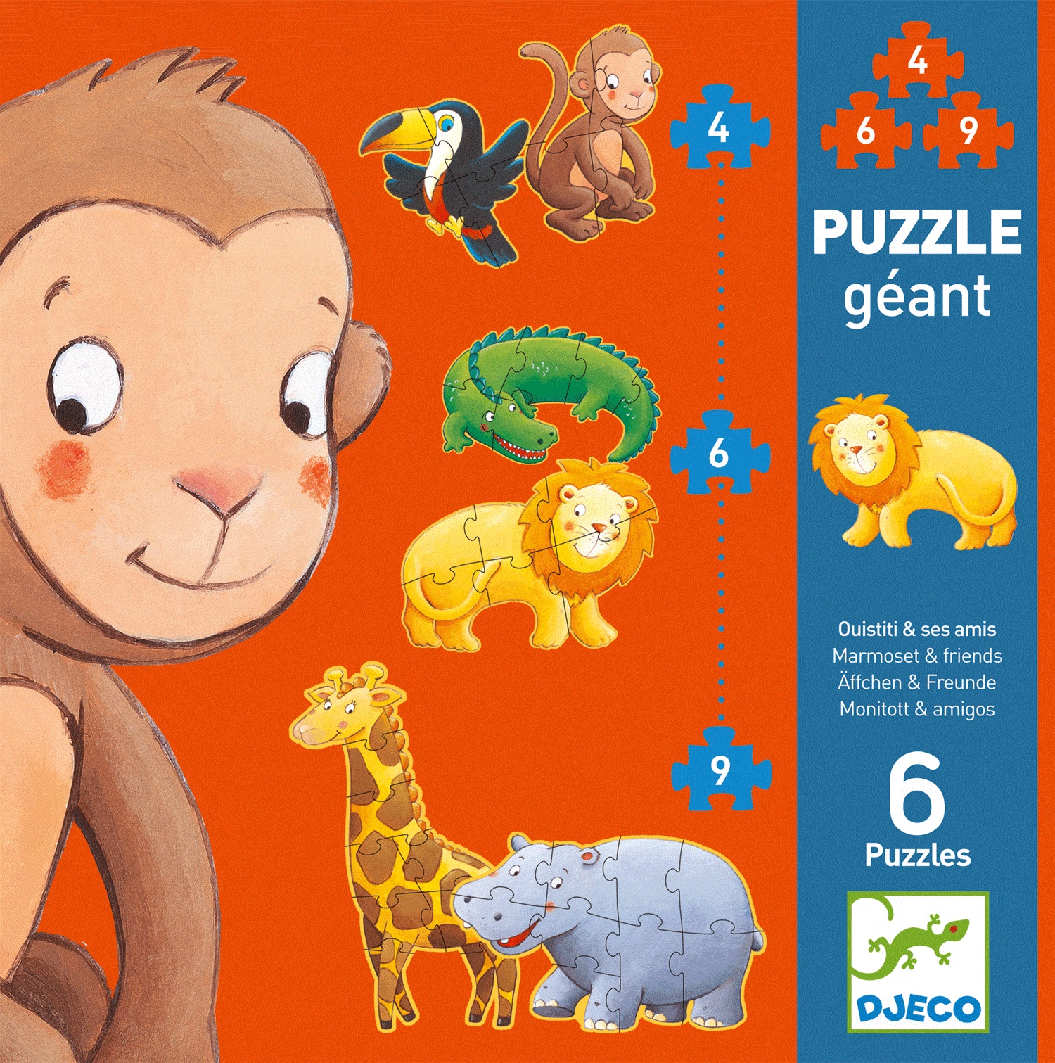 Puzzle gigant Djeco - Marmo si prietenii