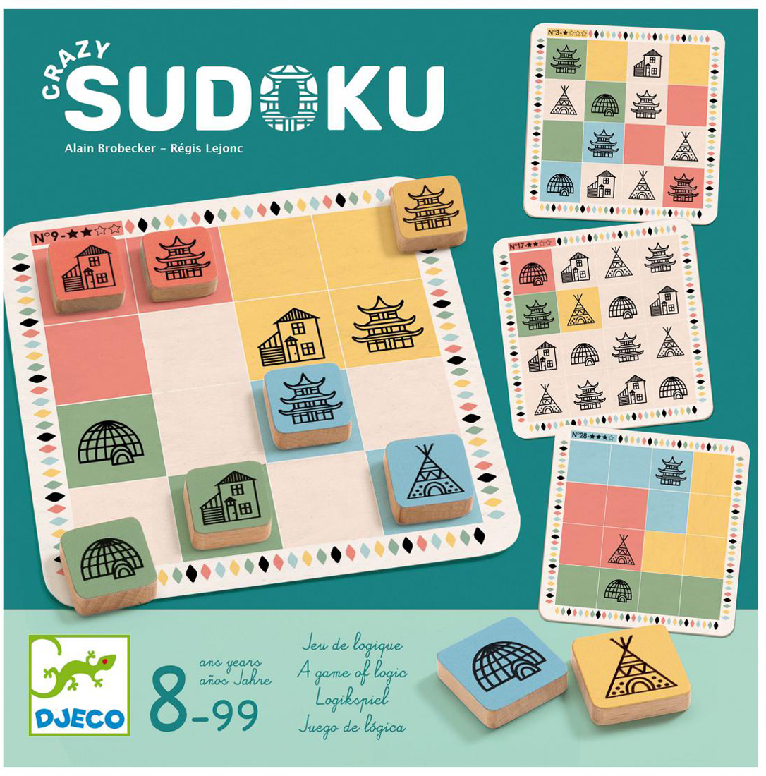 Joaca de copii  Djeco - Crazy Sudoku,  40 cărți