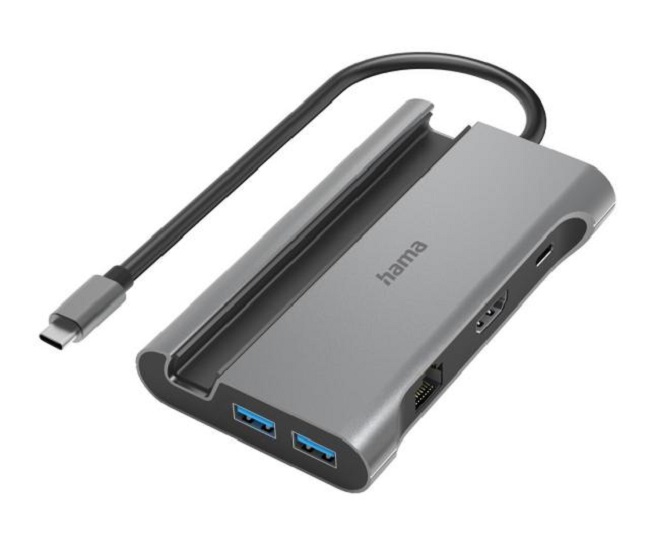 Stație de andocare Hama - Connect2Mobile V2, USB-C, gri