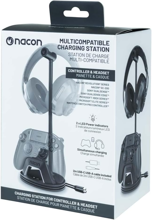 Stație de încărcare de andocare pentru controler și căști Nacon - Multicompatible Charging Station (PS5)