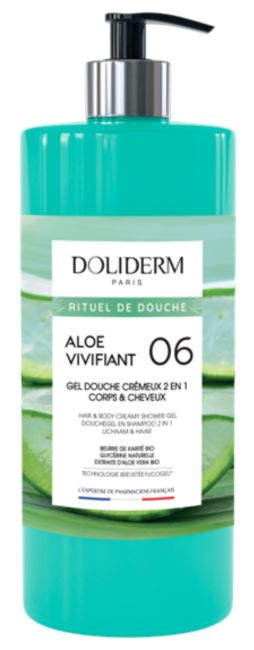 Doliderm Gel de duș 2 în 1 Aloe Vivifiant 06, 1000 ml