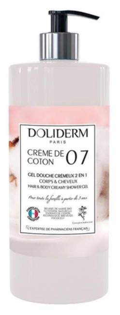 Doliderm Gel de duș 2 în 1 Crème de Coton 07, 1000 ml