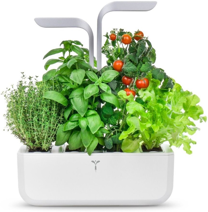 Gradină de casă Veritable - Smart, 9.5 W, 4 umpluturi, albe-oţel inoxidabil