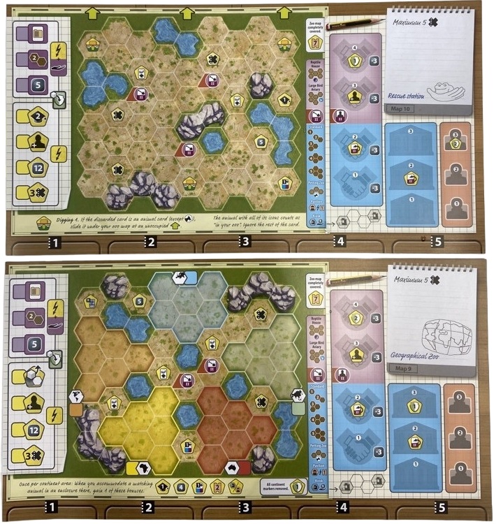 Supliment pentru jocul de societate Ark Nova: Zoo Map Pack 1
