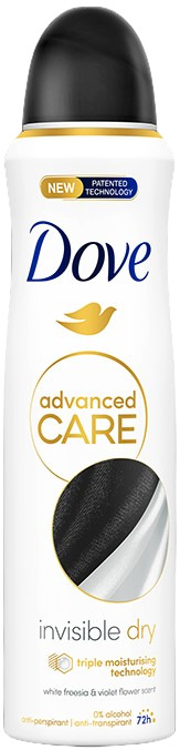 Dove Advanced Care Deodorant spray  Invisible Dry, 150 ml