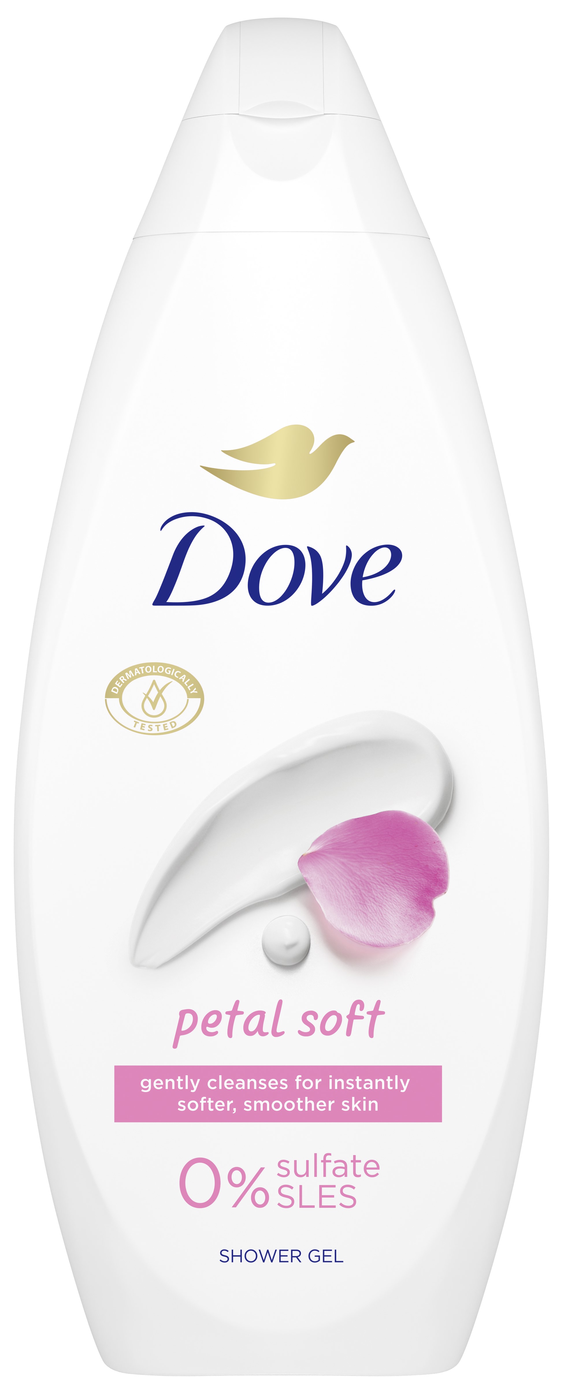 Dove Essential Care Gel de duș  Petal Soft, 250 ml