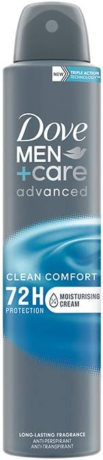 Dove Men+Care Advanced Spray deodorant Clean Comfort, 200 ml