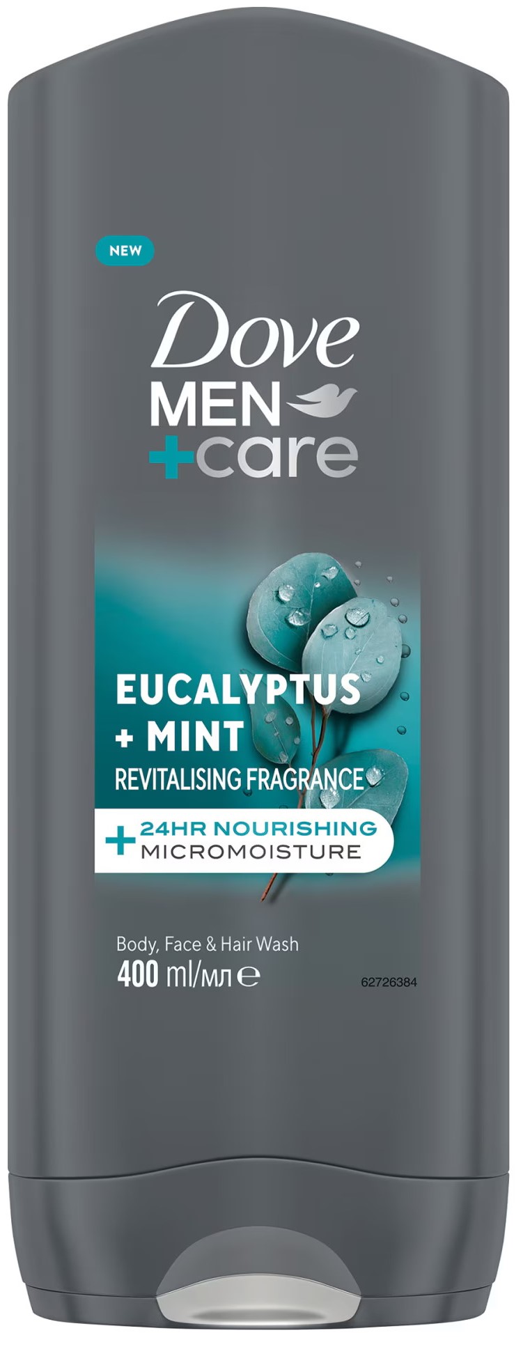Dove Men+Care Gel de duș Eucalyptus+Mint, 400 ml