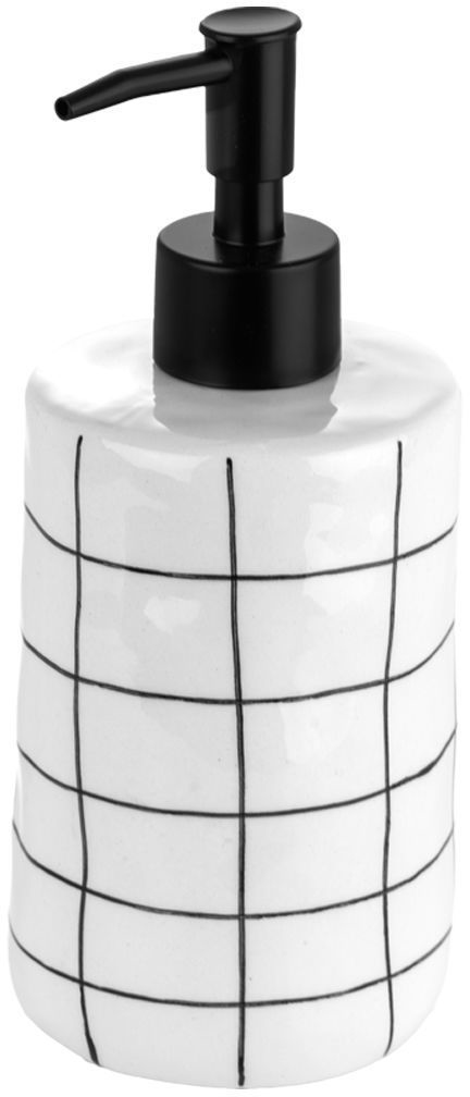 Dozator de săpun Estia - Cage, 400 ml, alb-negru