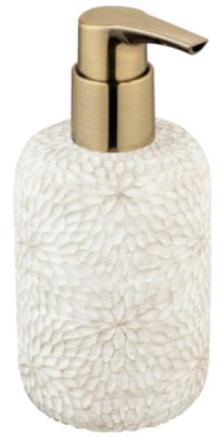 Dozator de săpun Wenko - Montalfano, 300 ml, alb-auriu