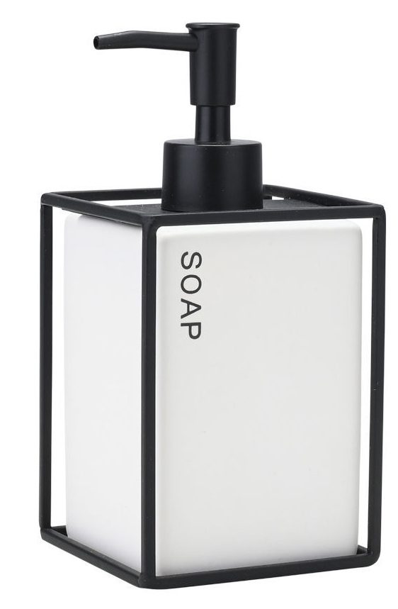 Dozator de săpun lichid Estia - Cage, 450 ml, alb