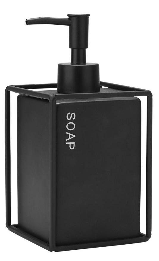 Dozator de săpun lichid Estia - Cage, 450 ml, negru