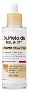 Dr. Melaxin Fiolă exfoliantă facială White Rice, 80 ml