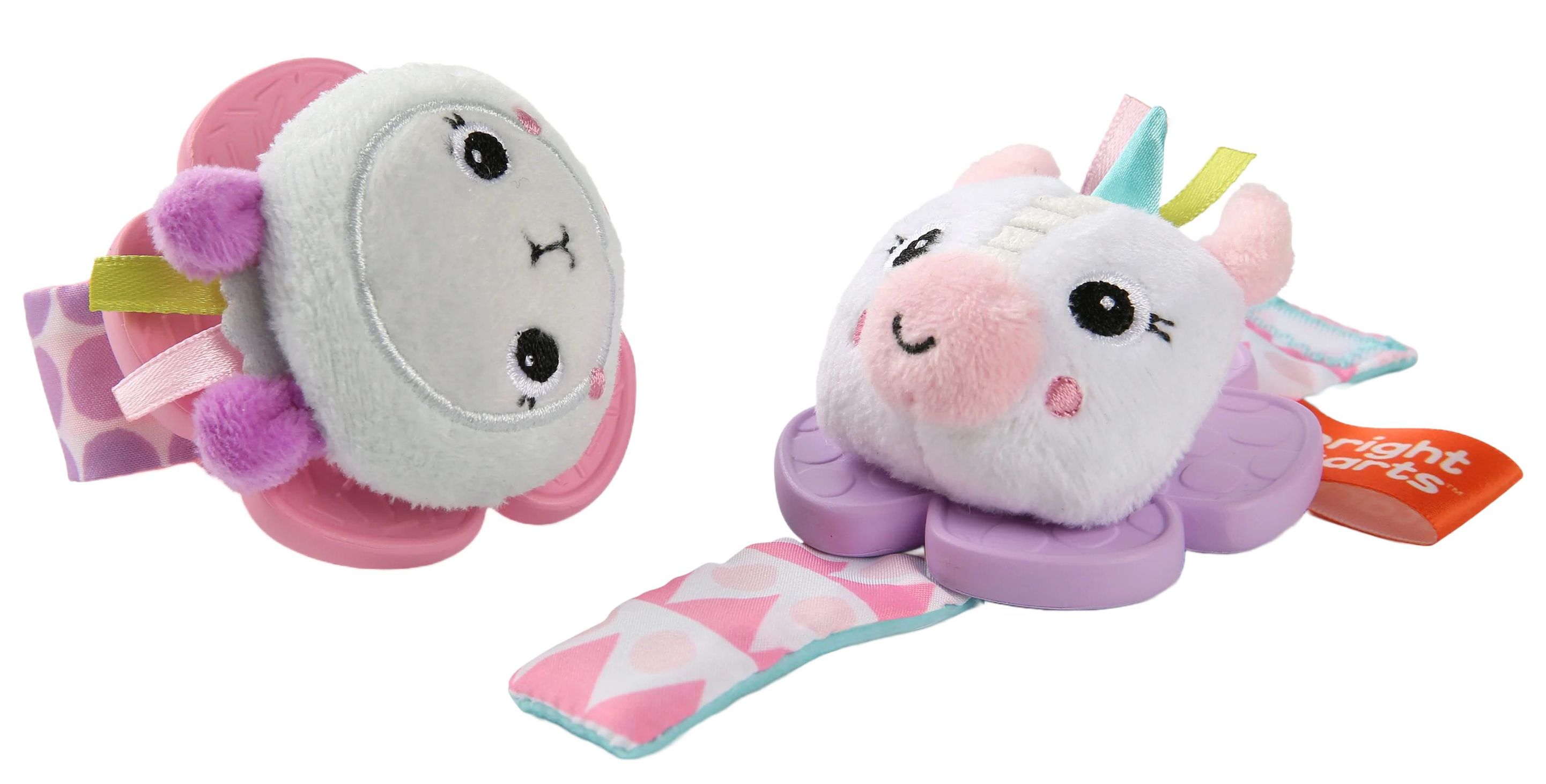 Zdrănitoare de mână Bright Starts - Wrist Pals Toy, Unicorn și lamă