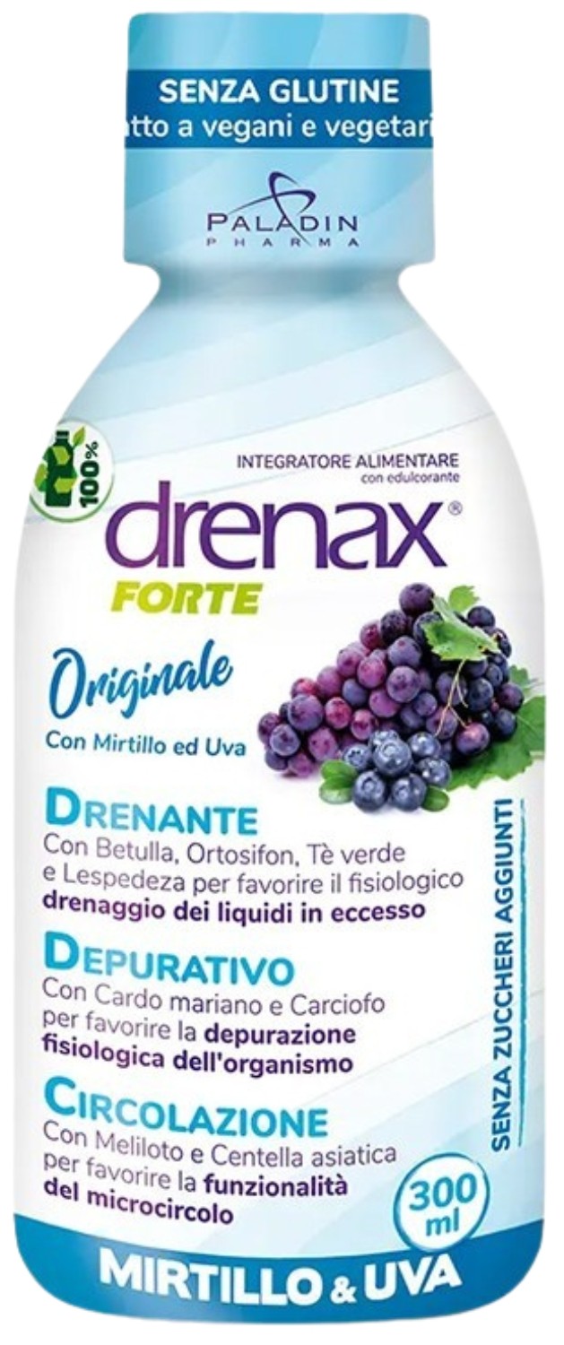 Drenax Forte Mirtillo Uva Împotriva retenției de lichide, 300 ml, Paladin Pharma