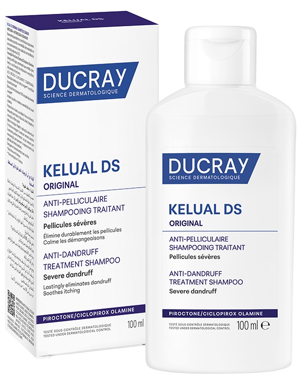 Șampon tratant Ducray Kelual DS Original pentru afecțiuni cu mătreață severă și mâncărime, 100 ml