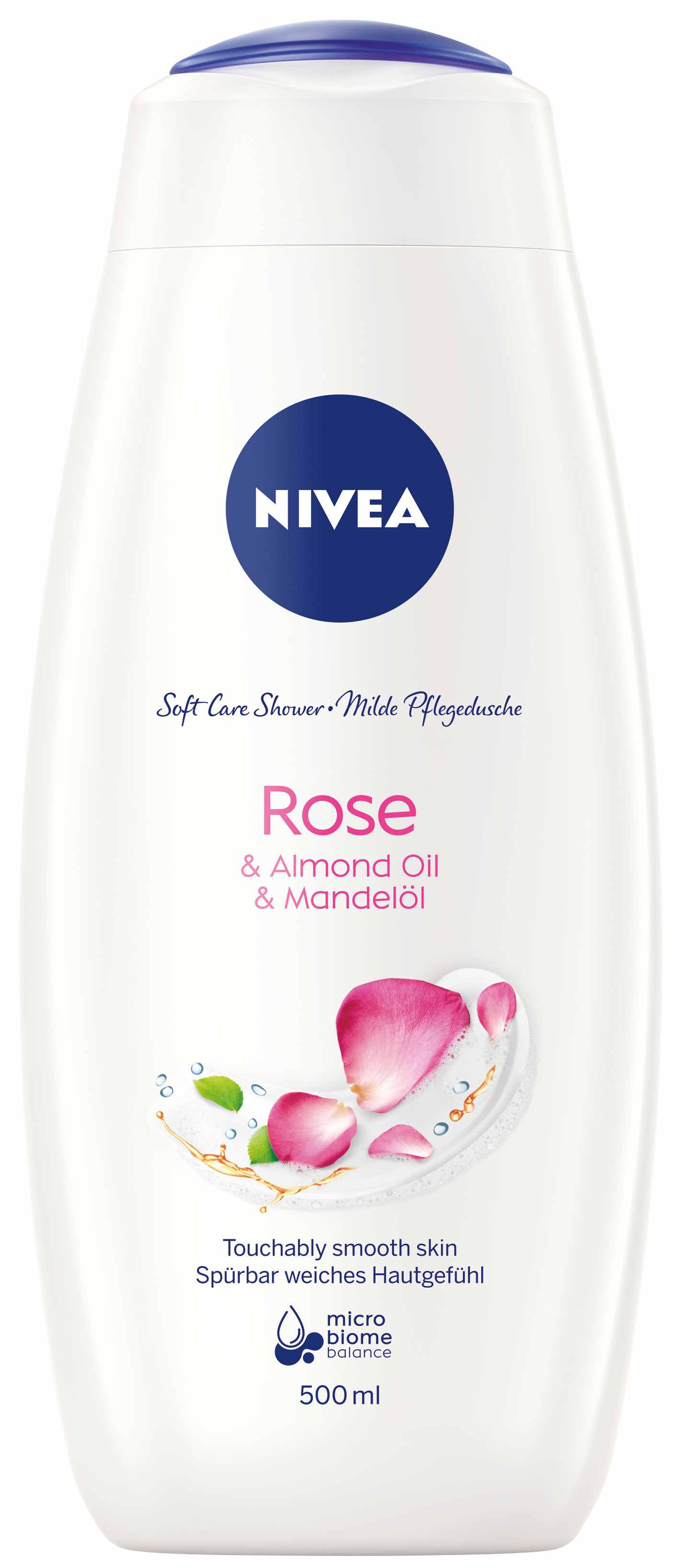 Nivea Gel de duș Rose & Almond Oil, 500 ml