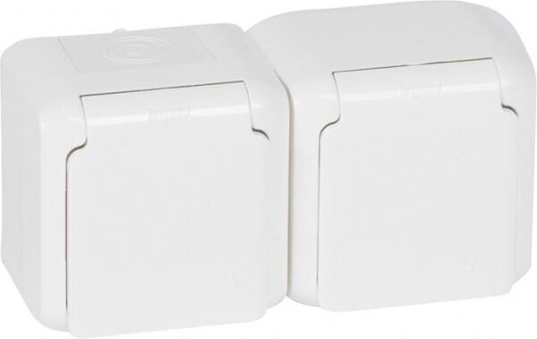 Bloc dublu Legrand - Forix 782374, IP 44, alb