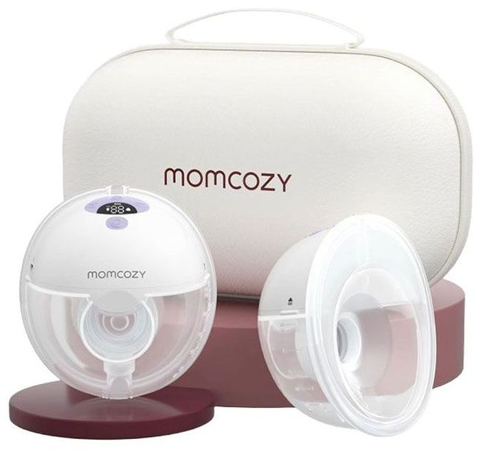 Pompă electrică dublă pentru sân Momcozy - M5, hands-free, violet