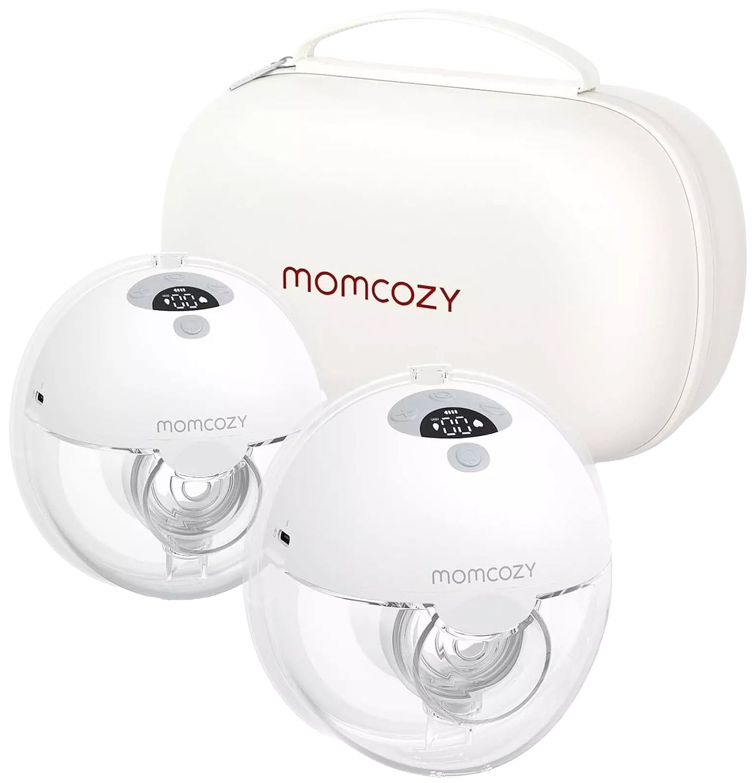 Pompă electrică dublă pentru sân Momcozy - M5, Hands-free, gri