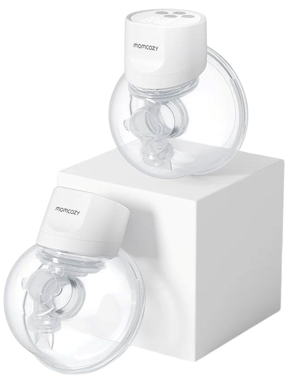 Pompă electrică dublă pentru sân Momcozy - S12 Pro, Hands-free, White