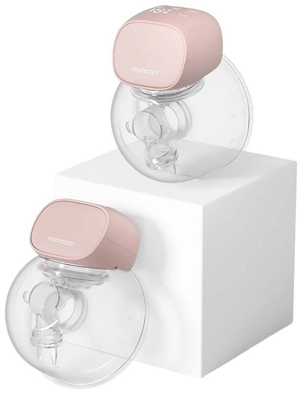 Pompă electrică dublă pentru sân Momcozy - S9 Pro, hands-free, roz