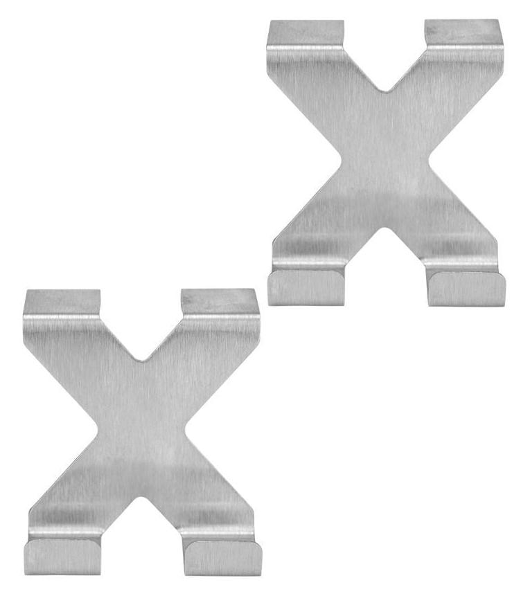 Cuier dublu Estia - 2 buc, 1.9 cm, inox