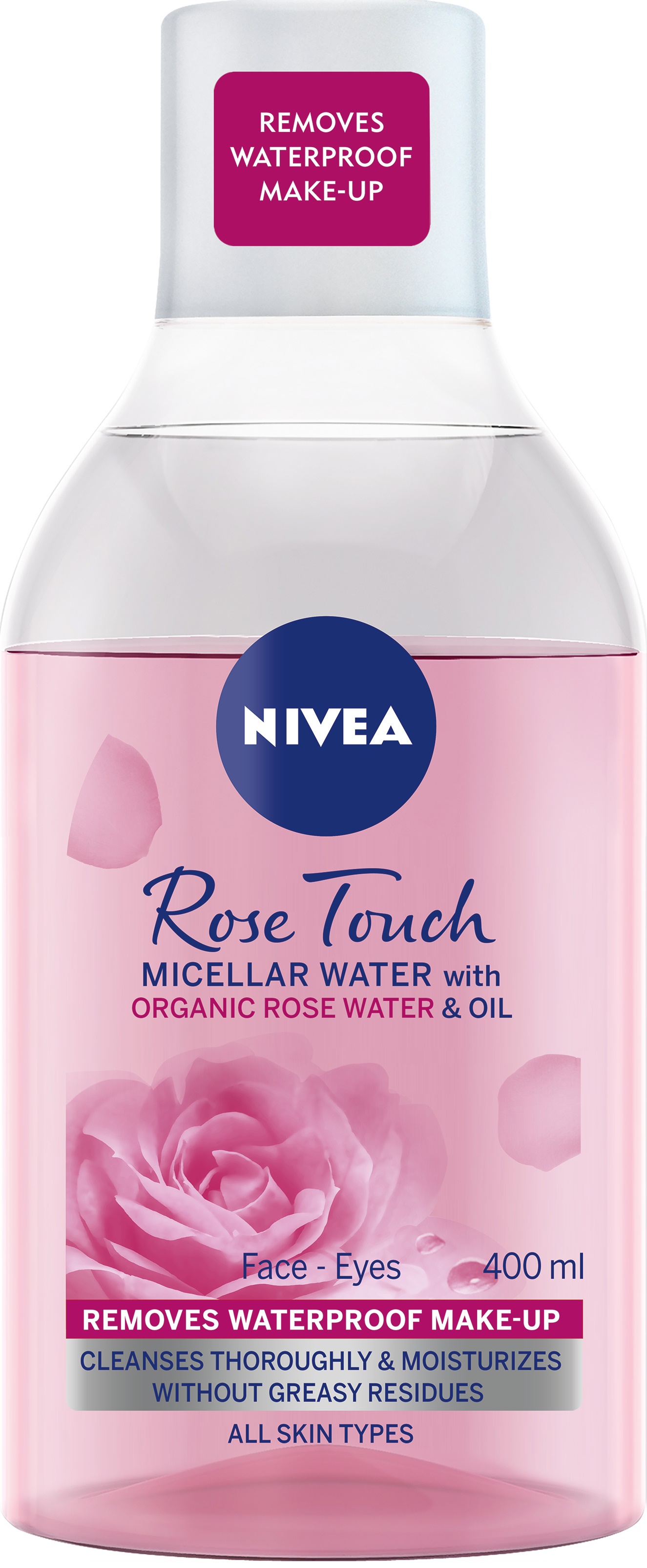 Nivea Rose Touch Apa micelara bifazica, 400 ml