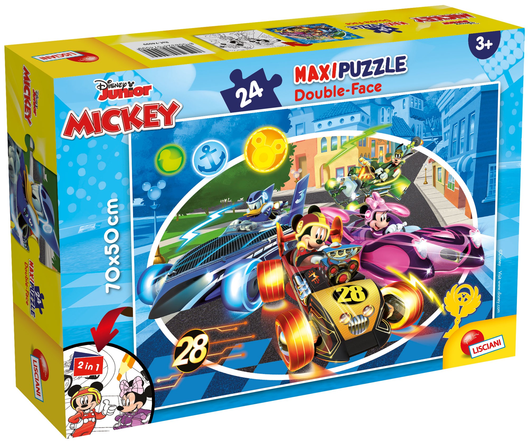Puzzle cu două fețe Lisciani de colorat din 24 piese - Concurenți