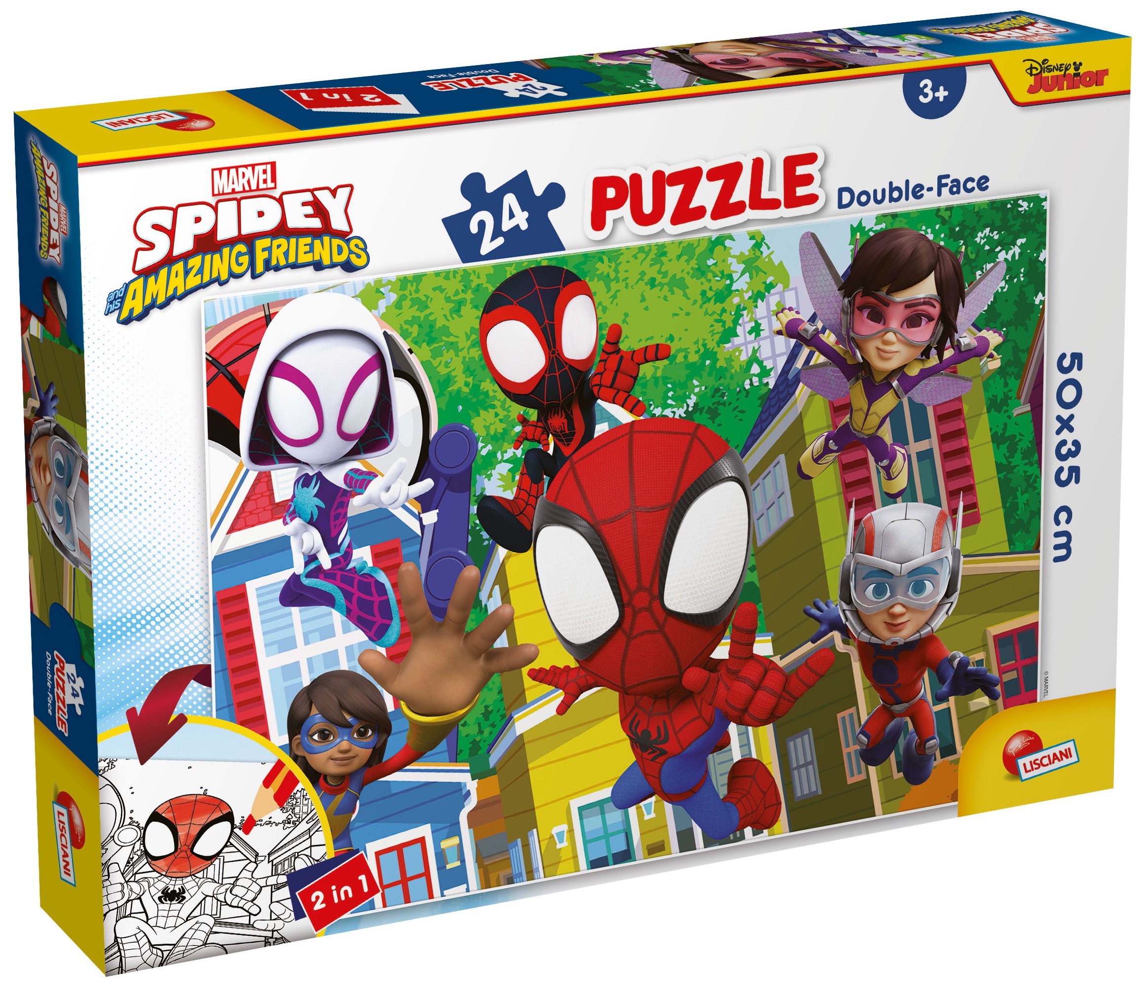 Puzzle cu două fețe Lisciani de colorat din 24 piese - Asta este o echipa!