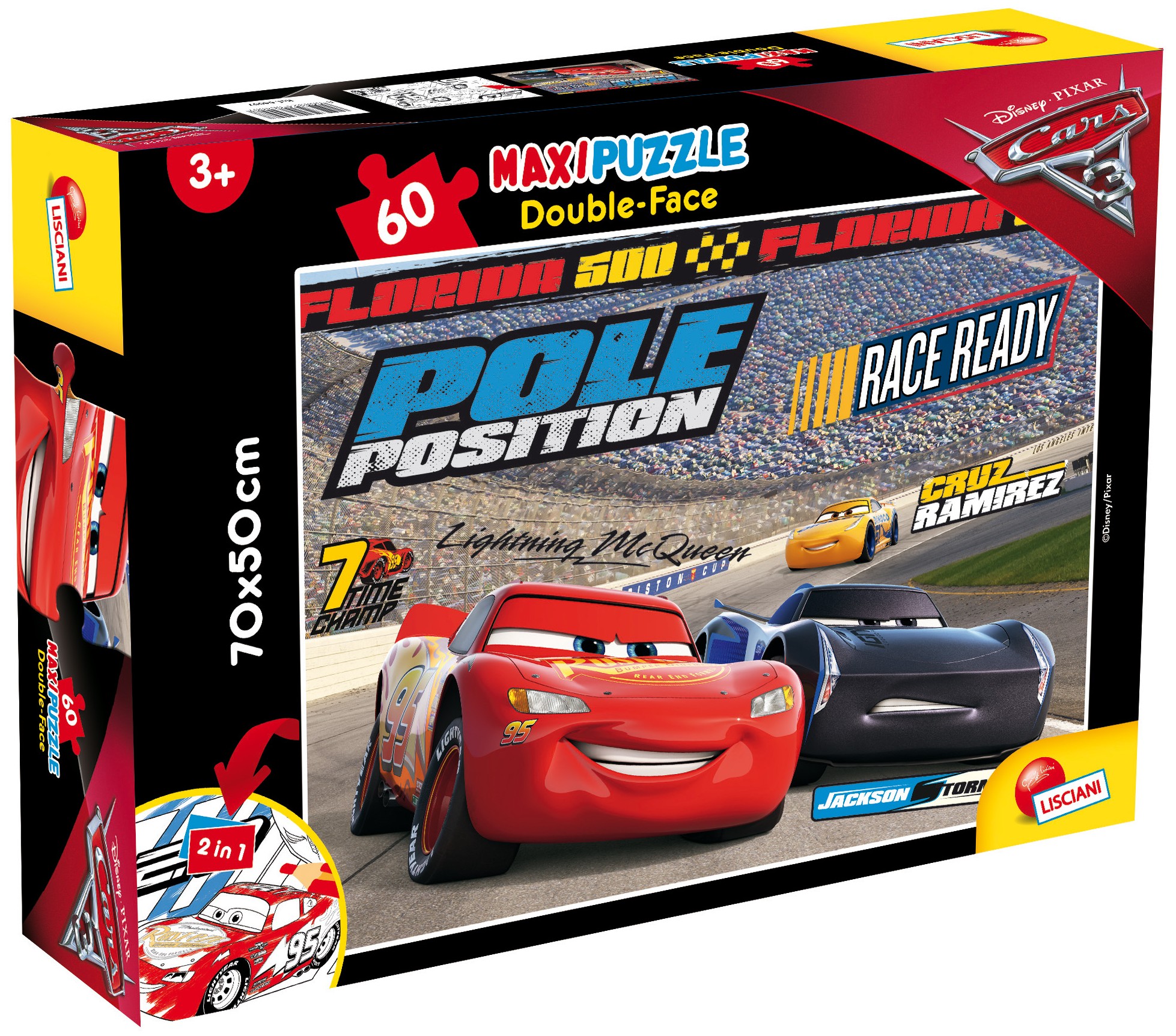 Puzzle cu două fețe Lisciani pentru colorat 60 piese- Provocare