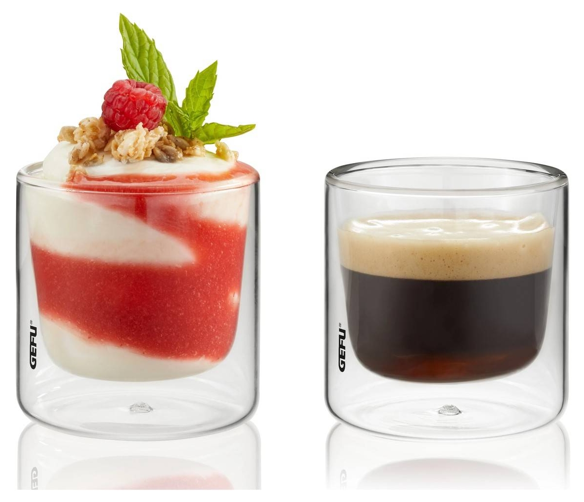 Căni duble Gefu - Mira, 80 ml, 2 bucăți