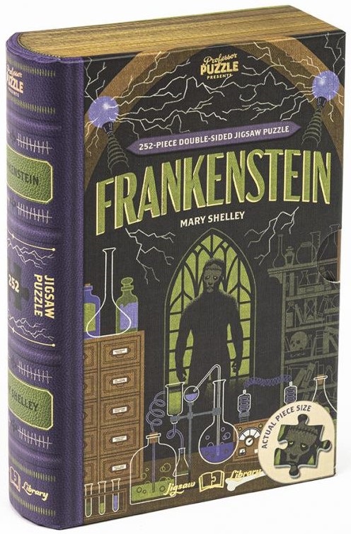 Puzzle cu două fețe Professor Puzzle din 252 de piese - Frankenstein