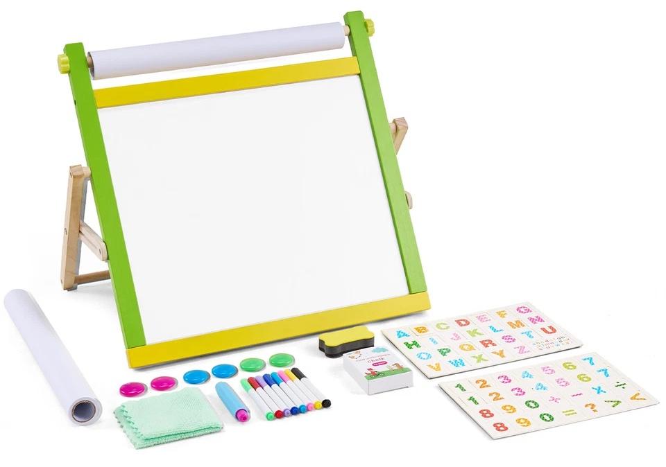 Tablă magnetică dublă Smart Baby - 38 x 32 cm, cu 32 accesorii