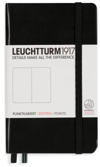 Agenda de buzunar Leuchtturm1917 - A6, pagini punctate, Black