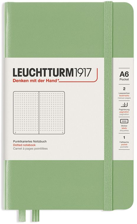 Caiet de buzunar Leuchtturm1917 - A6, pagini punctate, Sage