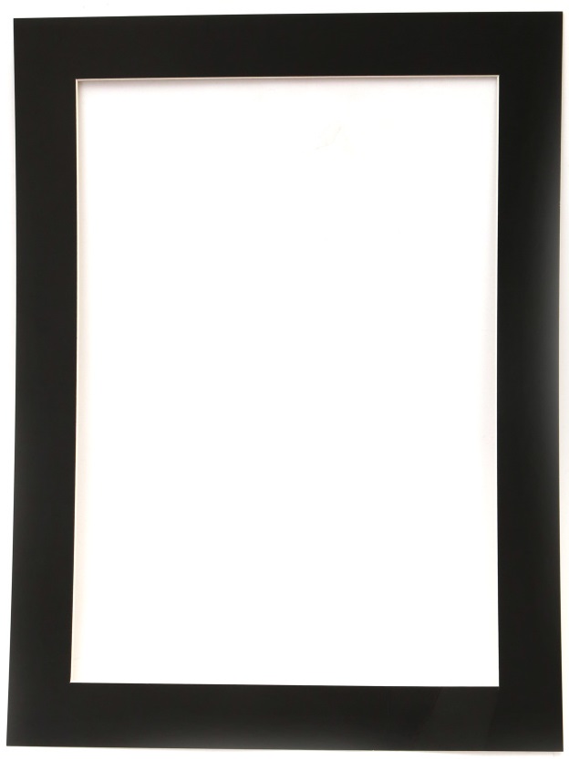 Ramă unică din carton Em Art - 700 g/m2, pentru hârtie A3, dimensiunea exterioară 49 x 36.7 cm, negru
