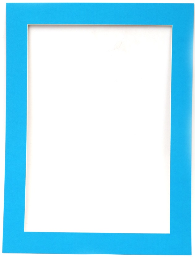 Rama unică din carton Em Art - 700 g/m2, pentru hârtie A4, dimensiunea exterioară 26.4 x 35 cm, albastru