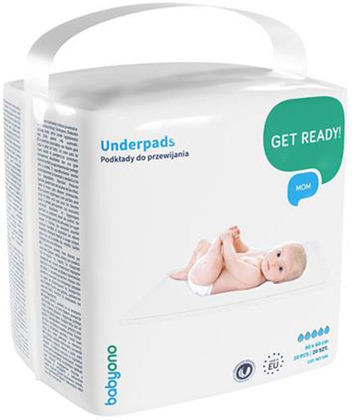 Aleza de infasat de unica folosinta Babyono, 90 х 60 cm, 20 buc.