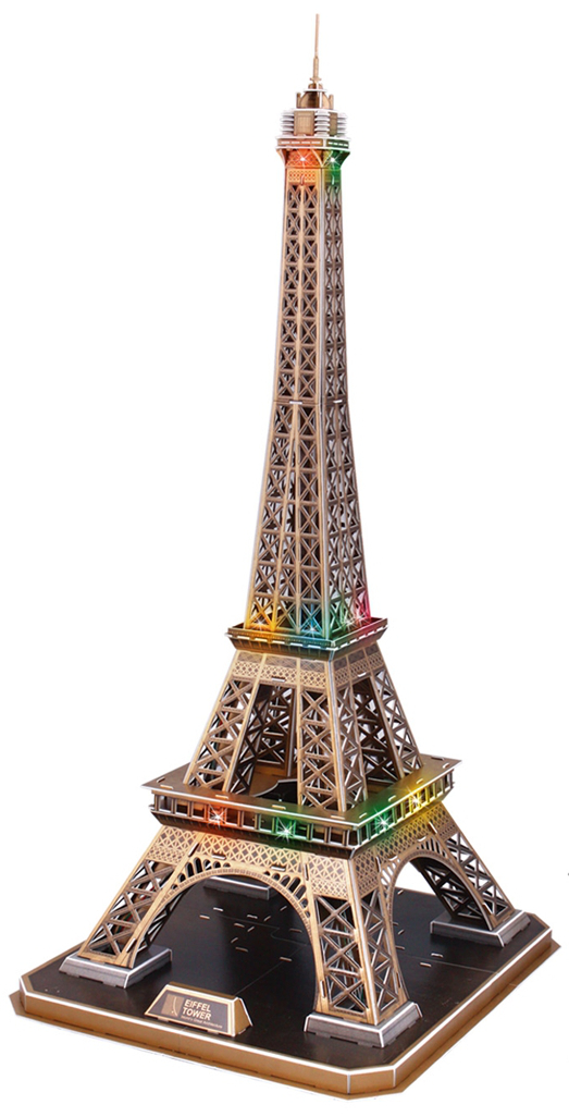 Puzzle 3D Cubic Fun de 82 piese si lumini LED - Eiffel Tower