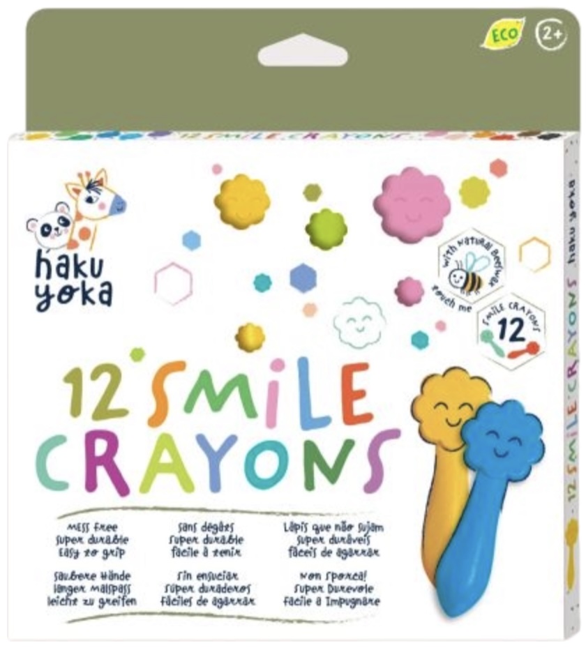 Creioane cerate eco Haku Yoka - Zâmbete, 12 culori