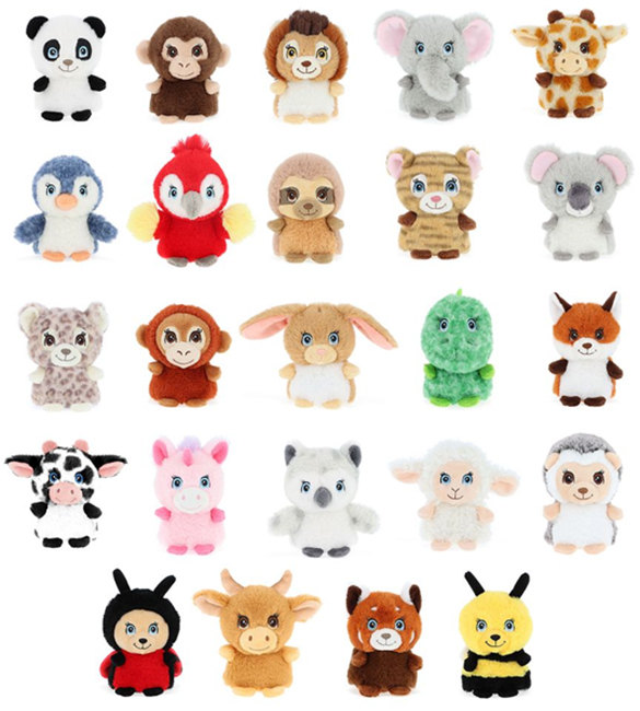 Jucărie de pluș ecologică Keel Toys Keeleco Adoptable World - Animal, 10 cm, asortiment