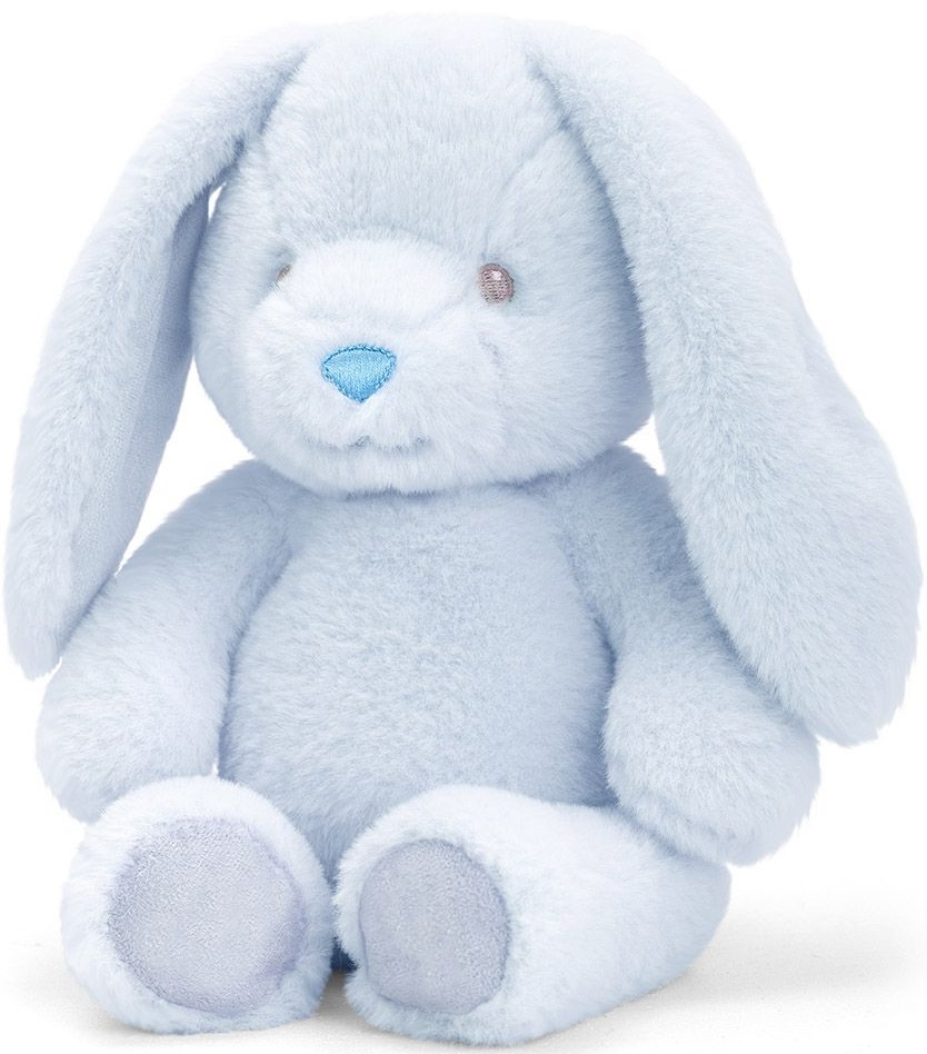 Jucarie ecologica de plus Keel Toys Keeleco - Iepuras, albastru, 16 cm