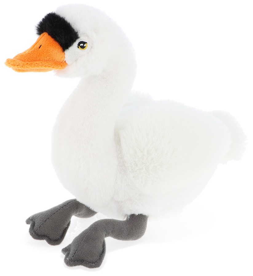 Jucărie de pluș ecologică Keel Toys Keeleco - Swan, 20 cm