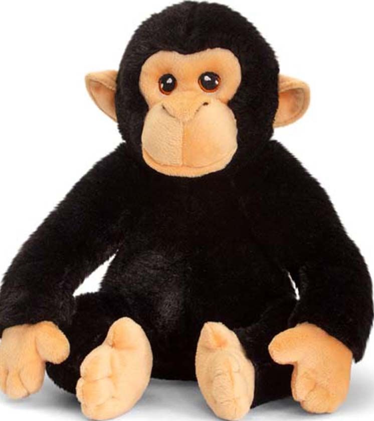 Jucarie ecologica de plus Keel Toys Keeleco - Cimpanzeu, 25 cm
