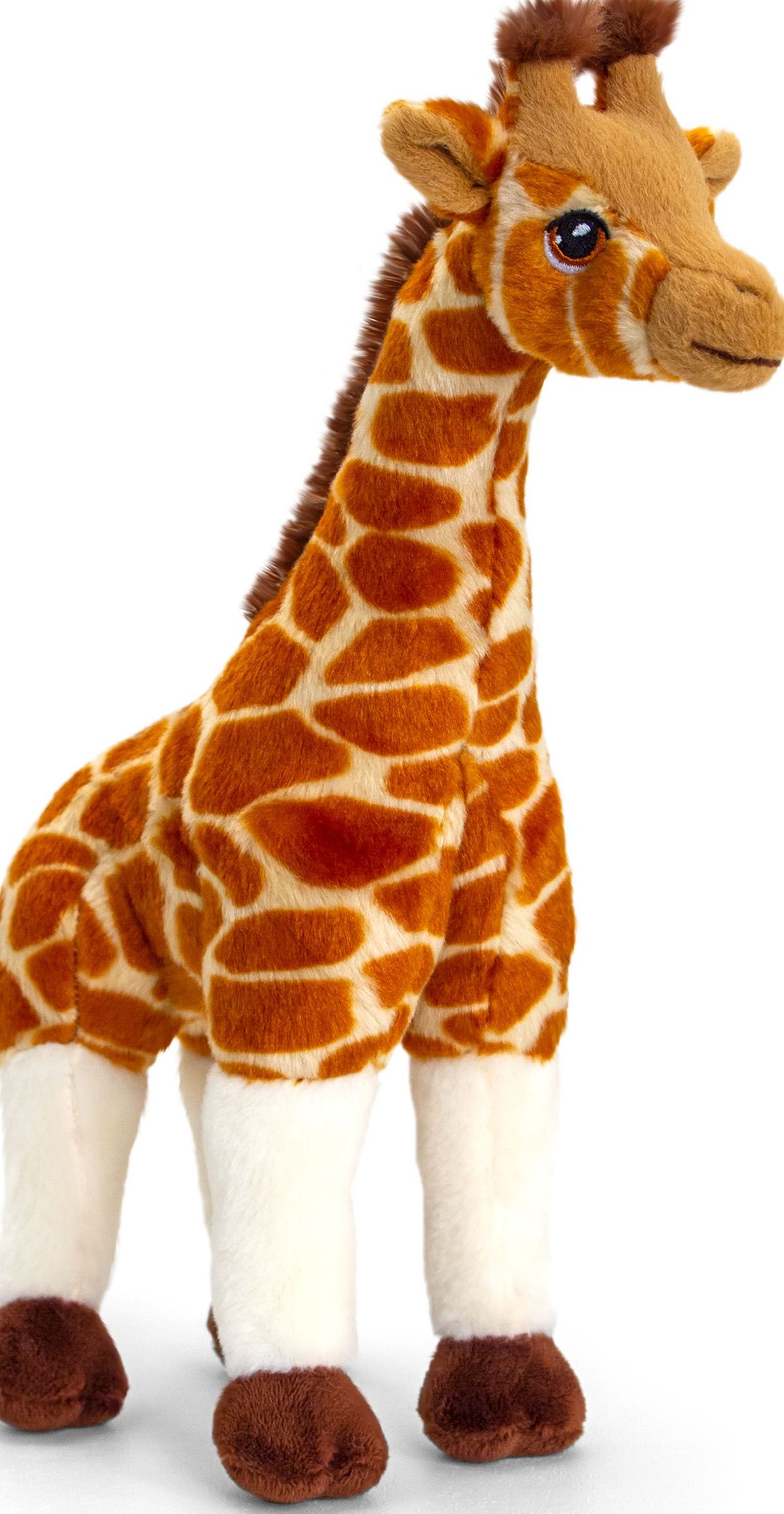 Jucarie ecologica de plus Keel Toys Keeleco - Girafa, 40 cm