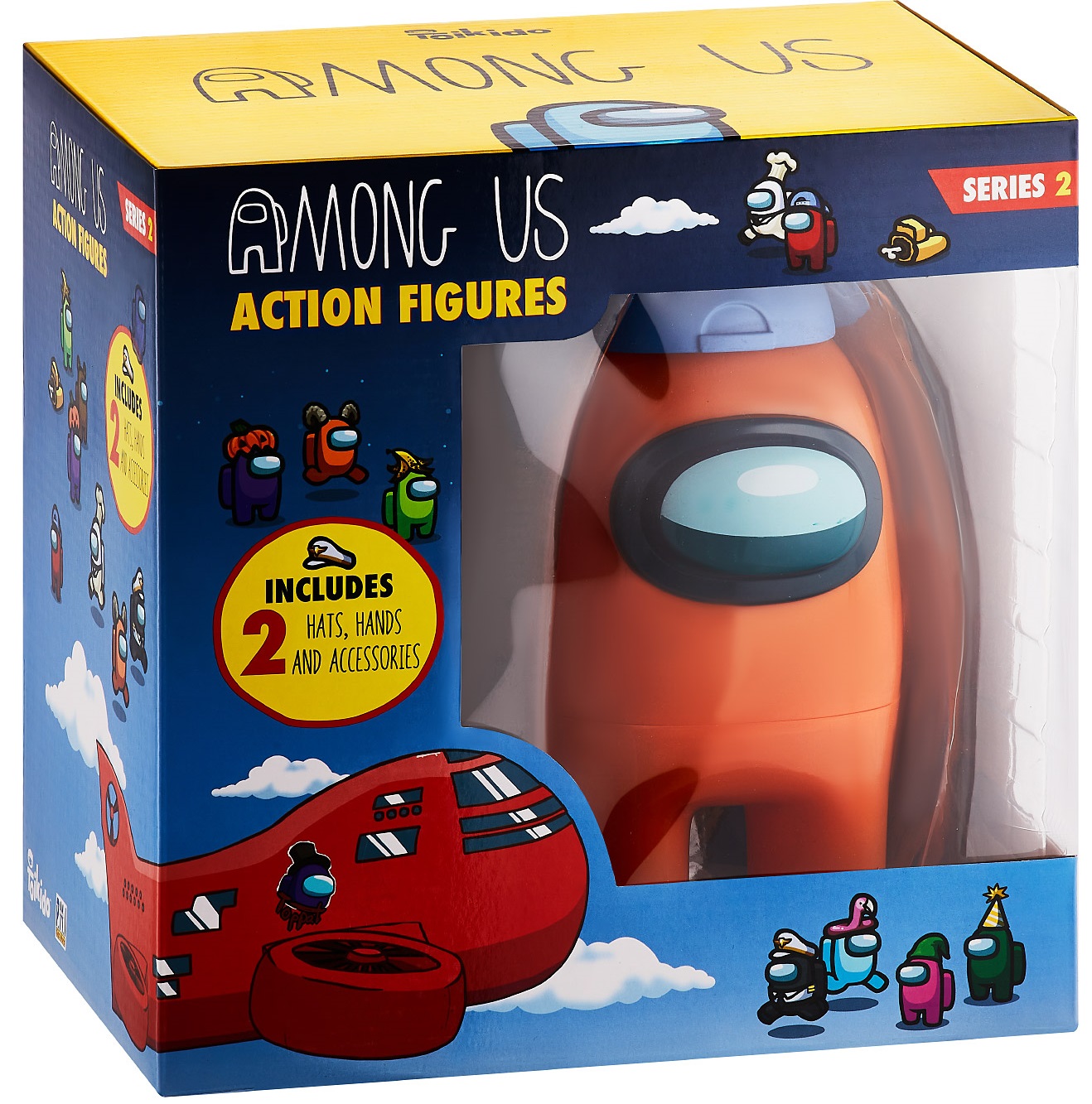 Figurina de actiune P.M.I. Games: Among Us - Crewmate (2 hidden hats and accessories) (Series 2), 17 см