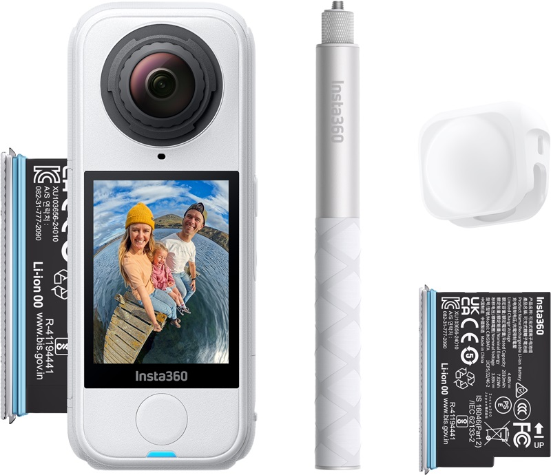 Cameră de acțiune Insta360 - X4 Air Starter Bundle, 29MPx, 8K, albă