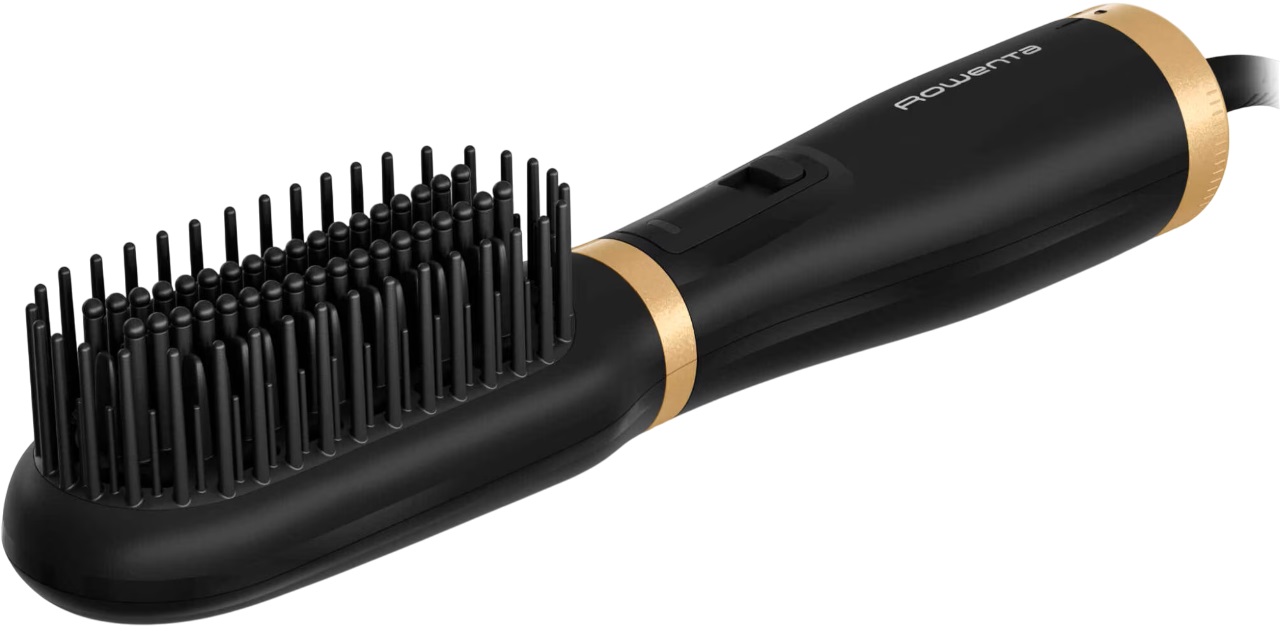 Perie electrica de par Rowenta - Powerstraight, Wet &amp; Dry, 500W, negru