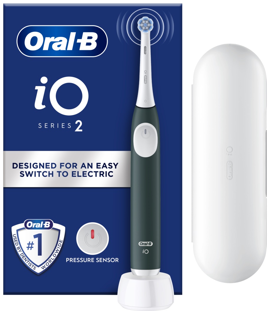 Periuță de dinți electrică Oral-B - iO S2 6/8/6, 1 capăt, verde
